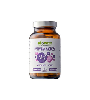 Magnez Biowen Cytrynian magnezu 825 mg z witaminą B6