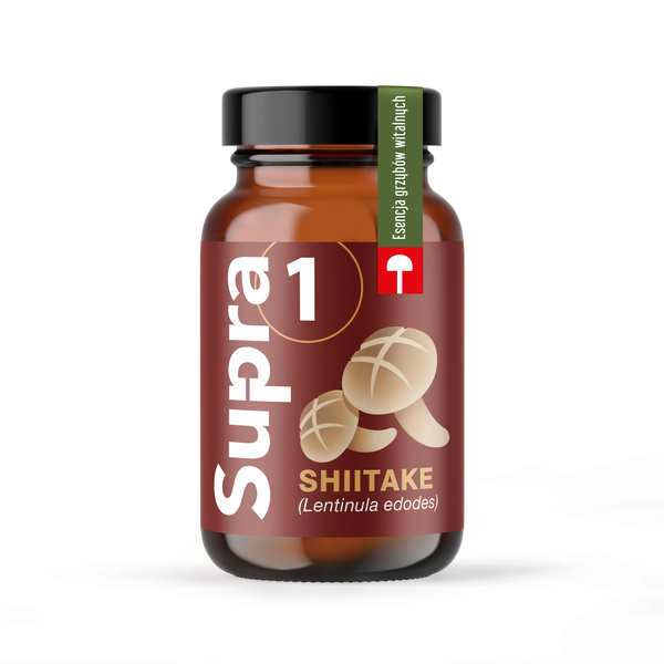 Supra 1 Shiitake grzby witalne 500 mg ekstraktu z owocnika na miodzie akacjowym 45 dni