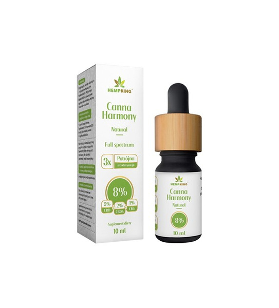 HempKing Canna Harmony Olej CBD, CBDA, CBG 8% - 10ml